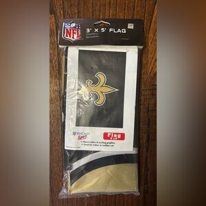 NFL Licensed New Orleans Saints Black and Gold NFL Flag 3x5